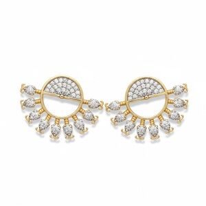 MODERN GOLD CZ EARRINGS
